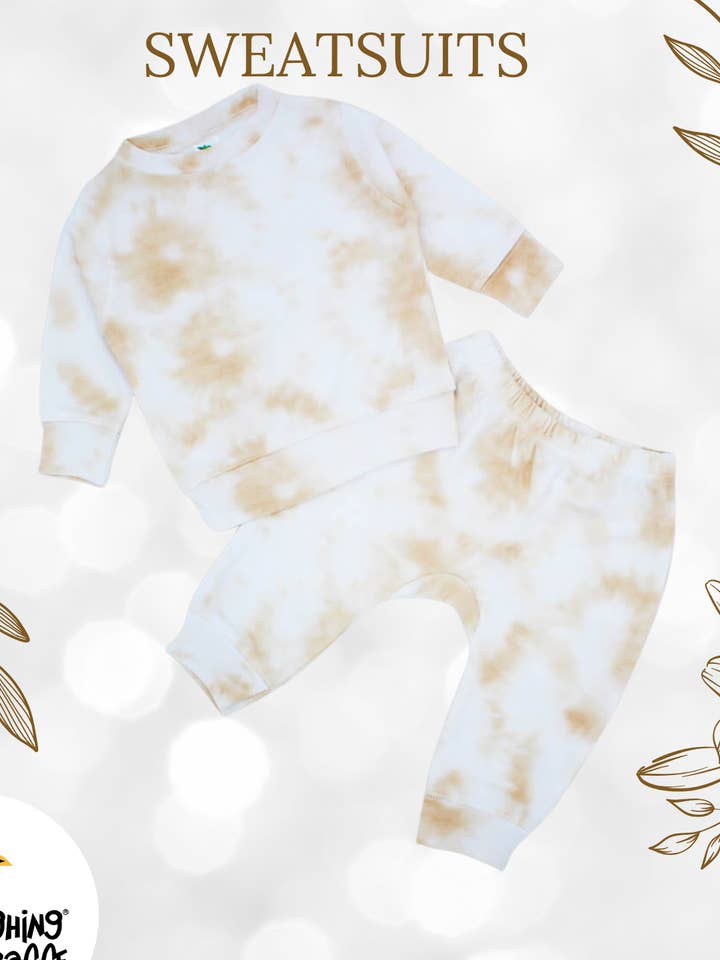 Laughing Giraffe - Wholesale Tracksuit - Kids - Baby Jogger Sweatsuit Tracksuit Set | Tie Dye Look0
