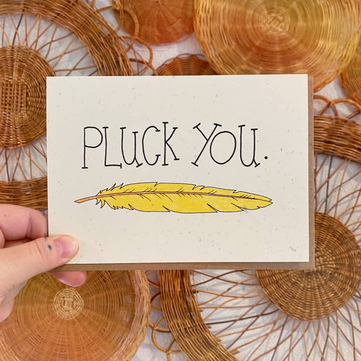 Pluck You Card for wholesale by Chateau Blanche