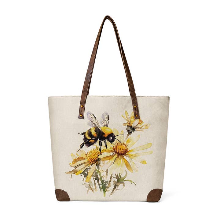 Busy Bee Tote brings rustic honey farmhouse charm for wholesale by OEELINN