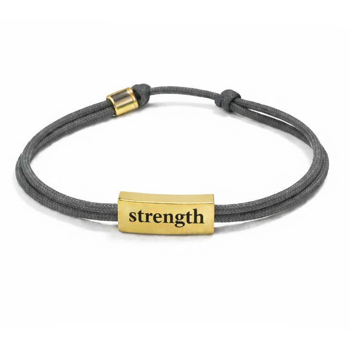 Bracelet Cordon Sentiment-Force, Proverbes 31:25 pour la vente par Lenny & Eva
