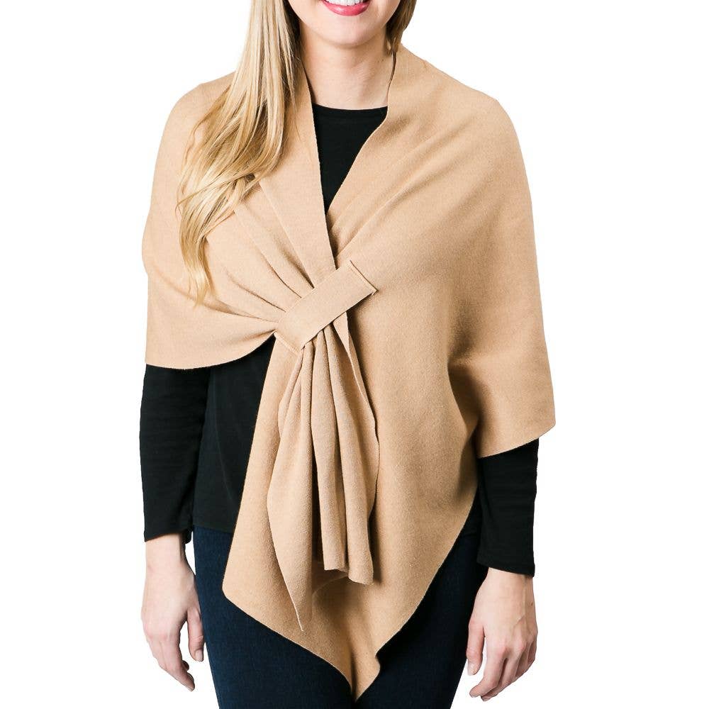 Top It Off - Wholesale Wrap - Women's - Katie Knit Solid Keyhole Wrap-Soft & Stylish Shawl8