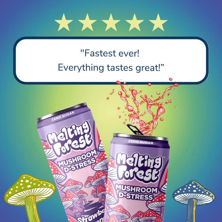 Melting Forest - Wholesale Sparkling Water - Mushroom Drink | Stress Relief | Variety Pack 9