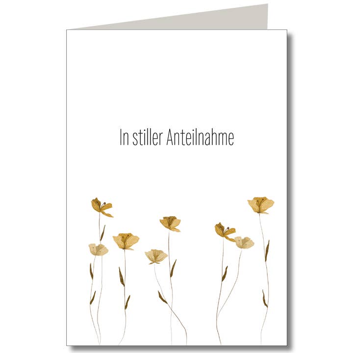KEITCARDS - Wholesale Sympathy Card - Autumn flowers in silent sympathy