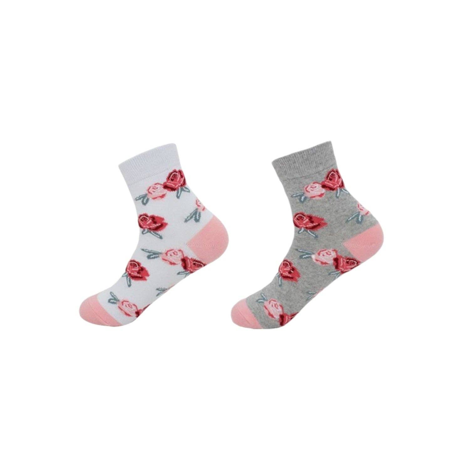 VewoTex - Wholesale Socks - Women's - 2-pack women's socks » 2 pairs of "Garden Socks" » breathable women's socks in one size (36-41) » garden floral design0