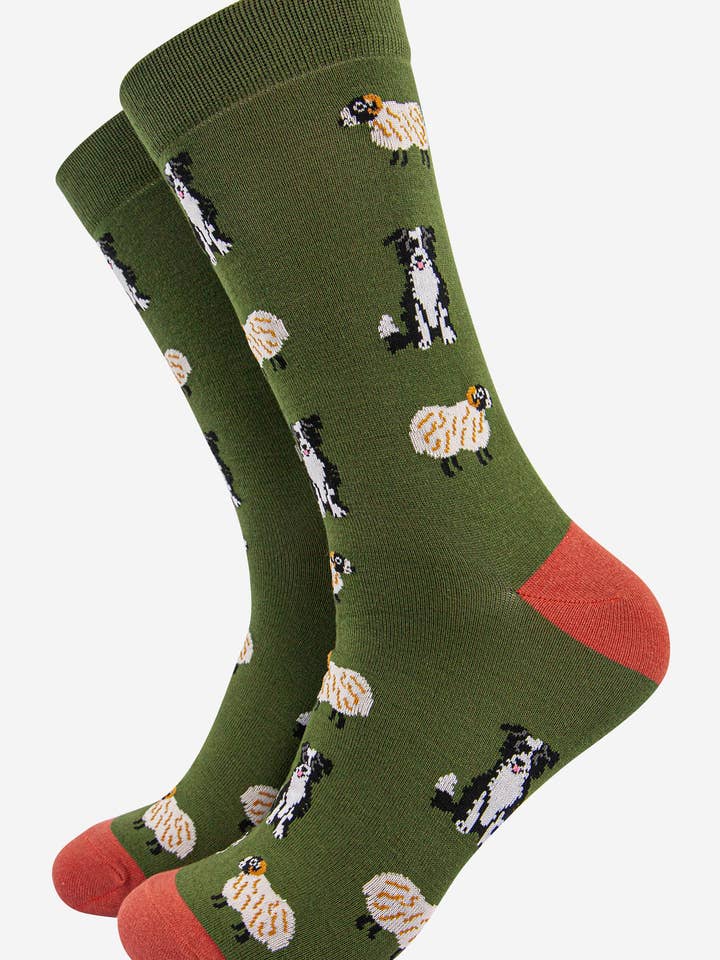 Men's Border Collie Sheepdog Trials Bamboo Socks for wholesale by Sock Talk