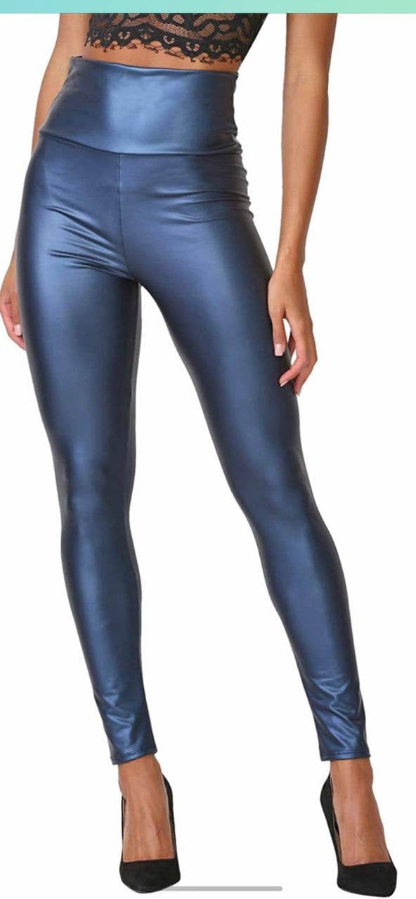 Black Pearl Clothing – wholesale Modeleggings – Dam – Legging i konstläder med hög midja8