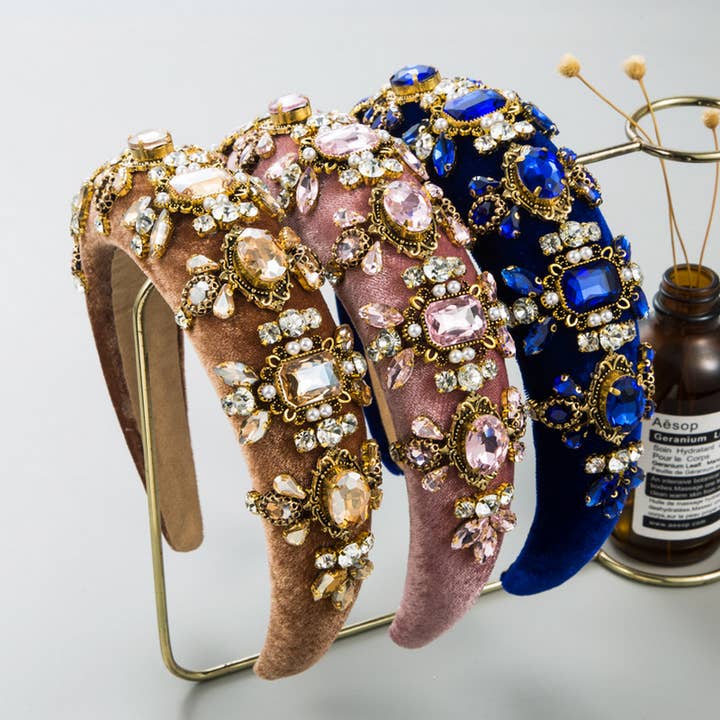 NEW GLASS DIAMOND HIGH HEAD SPONGE HEADBAND_CWAHA2121 for wholesale by ACCITY