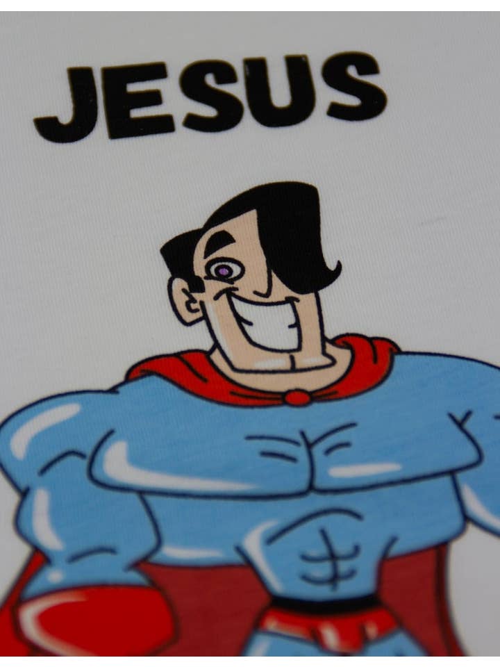 Fearless - Clothed in strenght and dignity - Wholesale Screen Printed T-Shirt - Kids - Jesus Is My Superhero T-Shirt White5