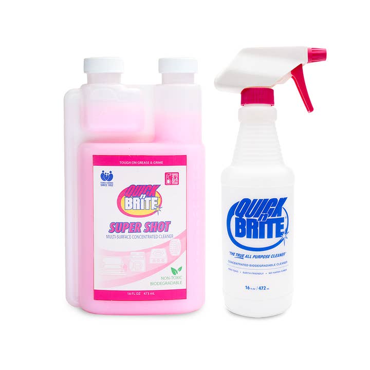 Quick’n Brite Super Shot Liquid Cleaner with Spray Bottle for wholesale by Quick n Brite