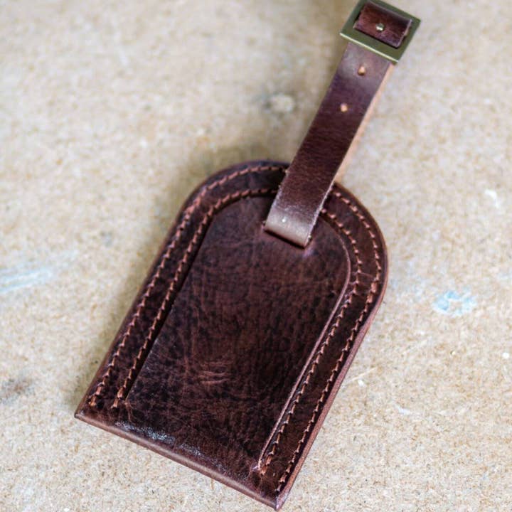 Aurelius Leather - Wholesale Luggage tag - Luggage Tag Dark1