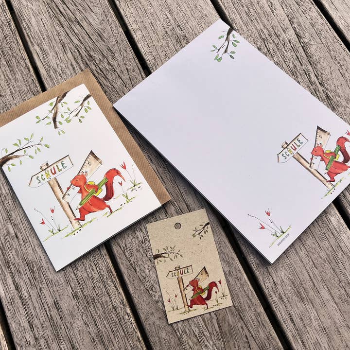 Annelis Art - Wholesale Notepad - A5 Notepad for School Enrollment | Squirrel Watercolor Design1