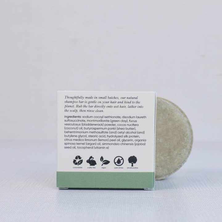 Wayward Chickadee - Wholesale Shampoo puck/vaste shampoo - Revitaliserende vaste shampoo met zeewier en citroen1