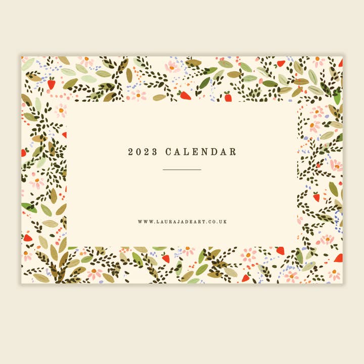 Calendario con motivi floreali per la vendita all'ingrosso da parte di Laura Jade