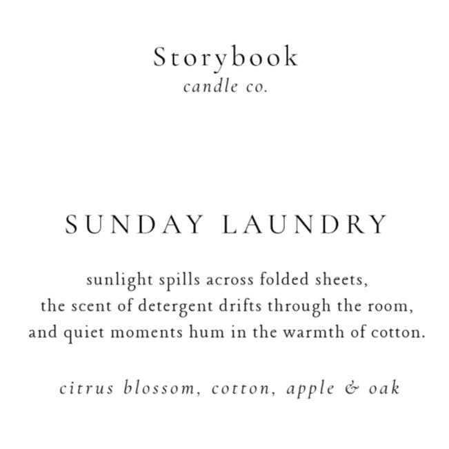 Søndag Vaskeri for engroshandel hos Storybook Candle Company