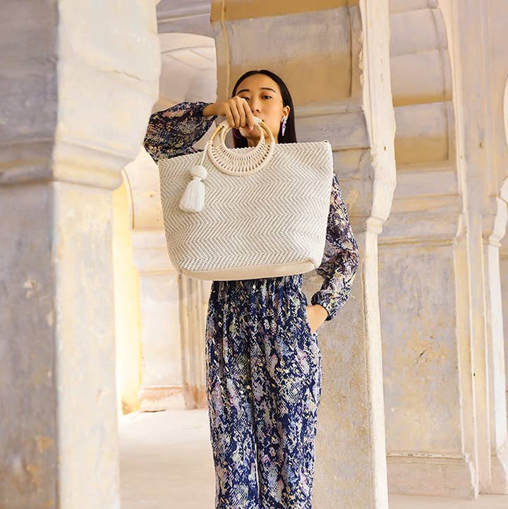 America & Beyond - Wholesale Tote Bag - Women's - Birch Lurex Durrie Tote0