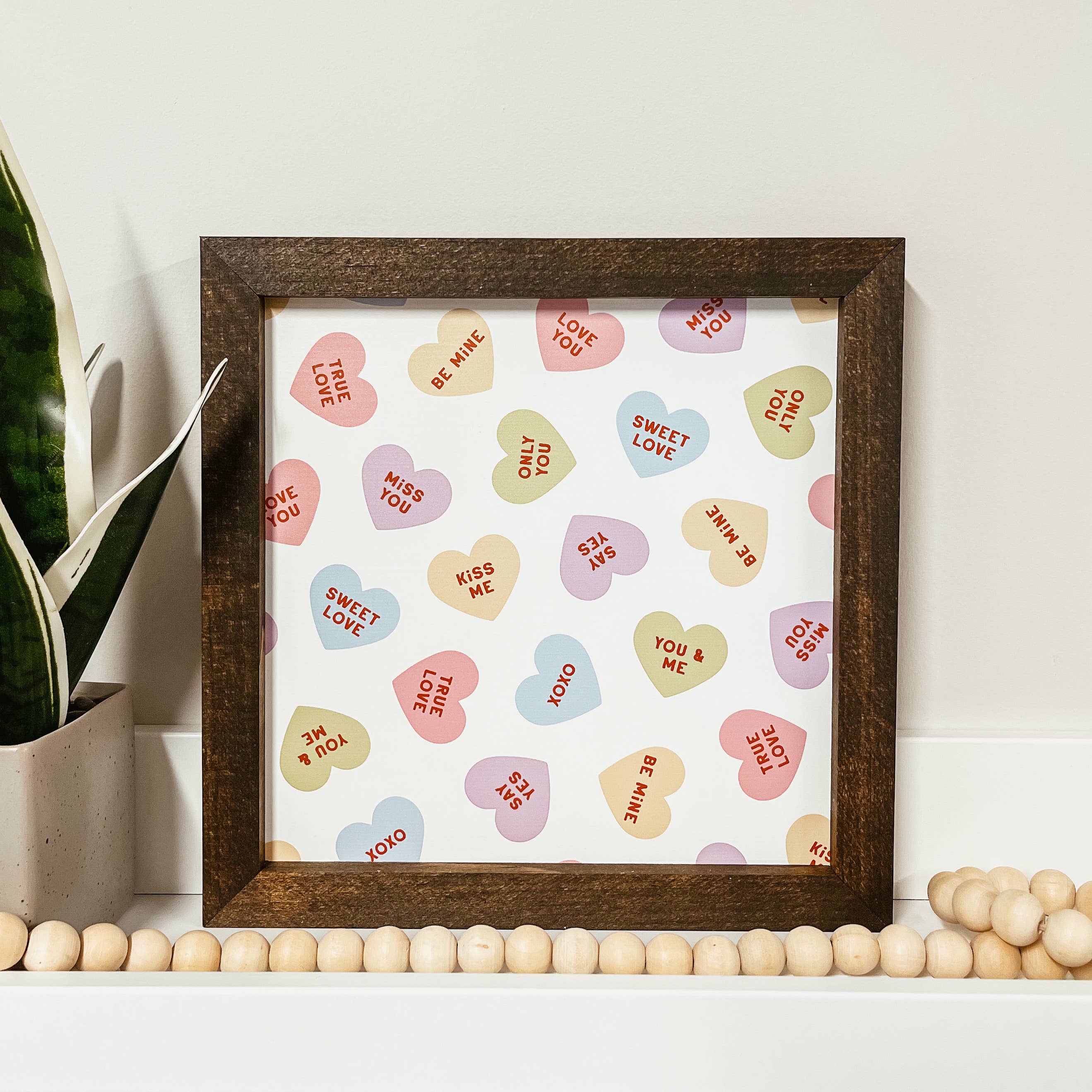 Knotty Design Co. - Wholesale Sign - Candy Hearts Wood Sign | Valentine's Day Sign1