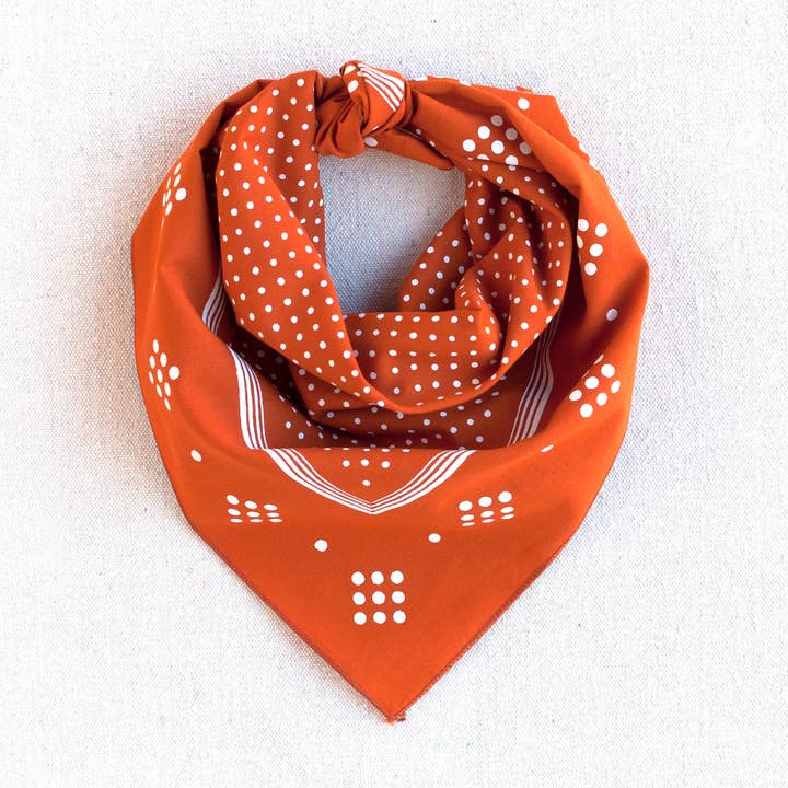 Abracadana – wholesale Bandana – Women's – Polka Dot Bandana - Marmalade Orange