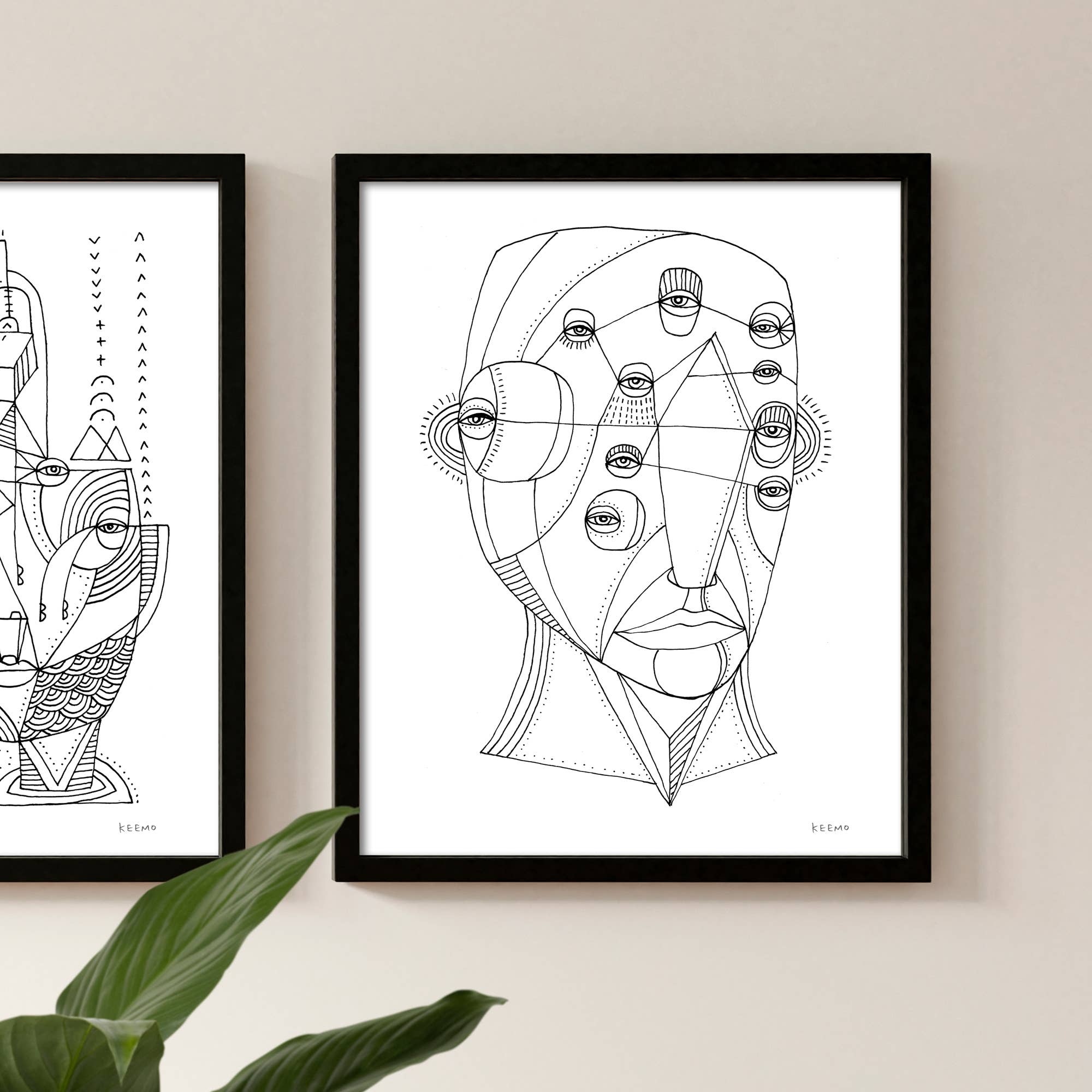 Keemo Gallery - Wholesale Art Print - Black and White Illustration Abstract Unique Art Print 1