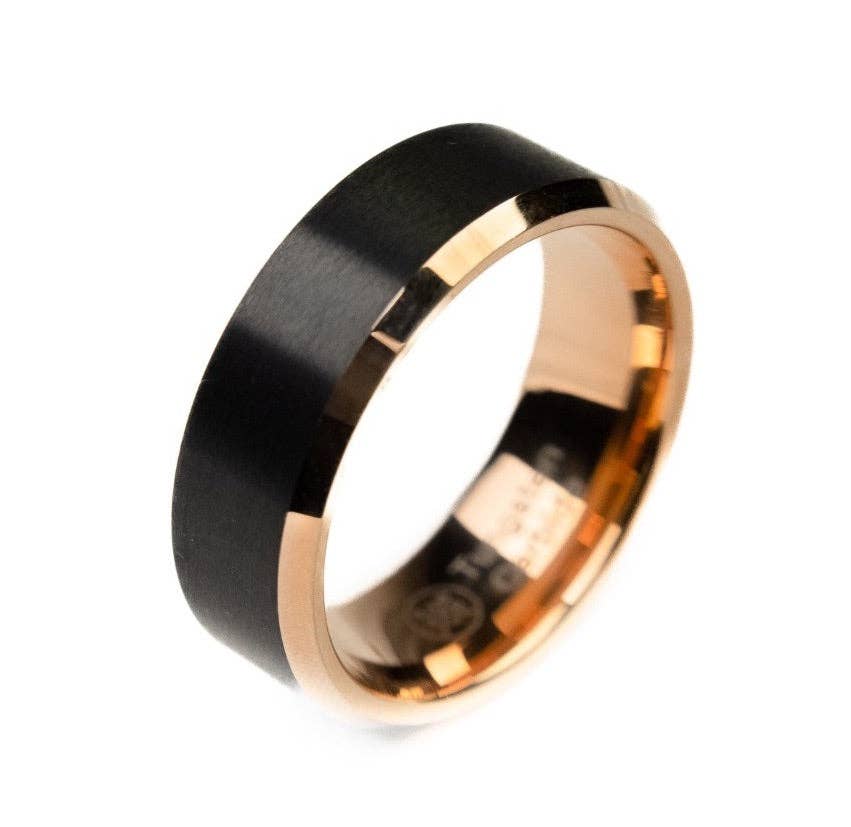 Vintage Gentlemen - Wholesale Band/Stacked Ring - The “Gatsby” Ring - 14kt Gold Plated Tungsten