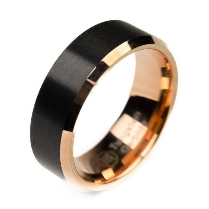 The “Gatsby” Ring - 14kt Gold Plated Tungsten for wholesale by Vintage Gentlemen