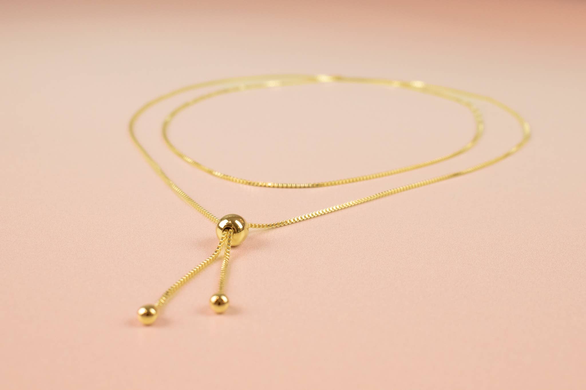 Cold Gold - Wholesale Y-Neck/Lariat Necklace - The Infinity Bolo Necklace in 14k Gold4