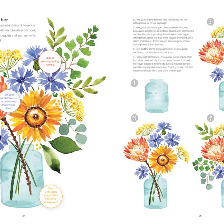 Better Day Books - Wholesale Arts & Entertainment - Watercolor the Easy Way Flowers : Tutorials for Flowers5