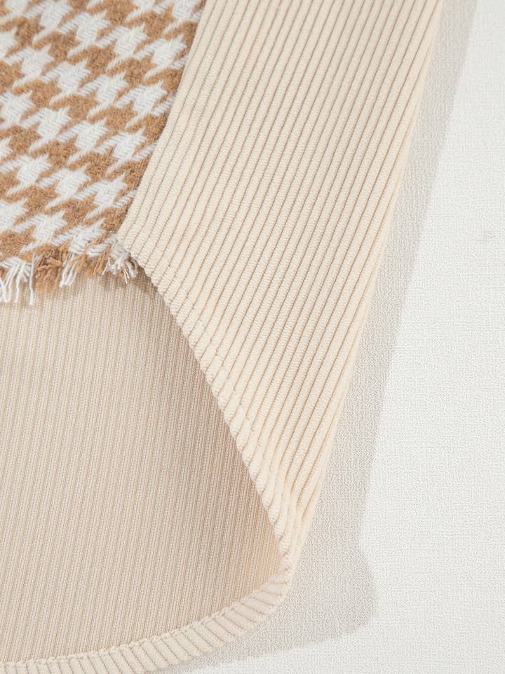 Babs + Birdie – Engroshandel Skjortejakke/shacket – til kvinder – Vivi | Hundetandsfløjl Patchwork Flap Lomme Shacket3