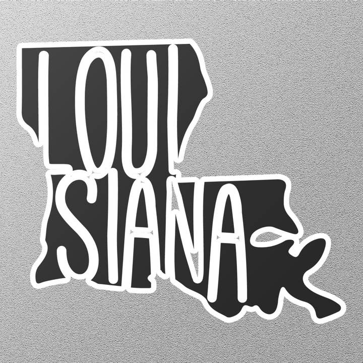 Louisiana 8 State Sticker for wholesale by GraffMerch.com