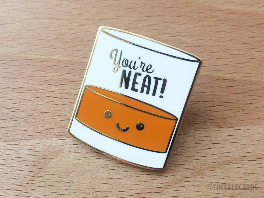 Tiny Bee Cards - Wholesale Lapel Pin/Button - You're Neat Enamel Pin1