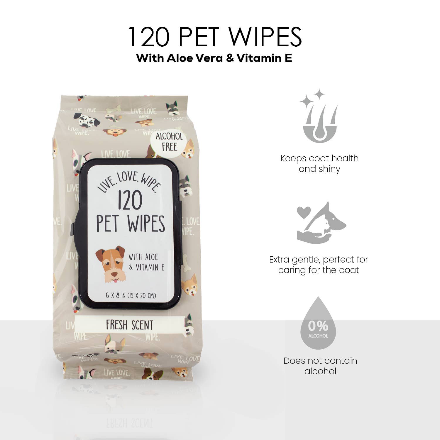 Precious Tails - Vente Produit de toilettage – chien - Lingettes de toilettage pour animaux Precious Tails - 120 ct.1