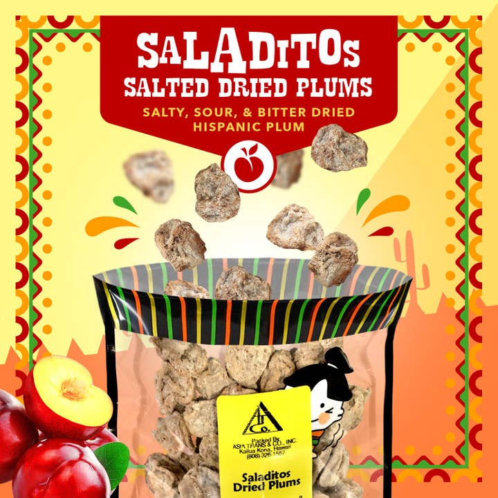 Salted Li Hing Mui (Saladitos) for wholesale by Snack Hawaii