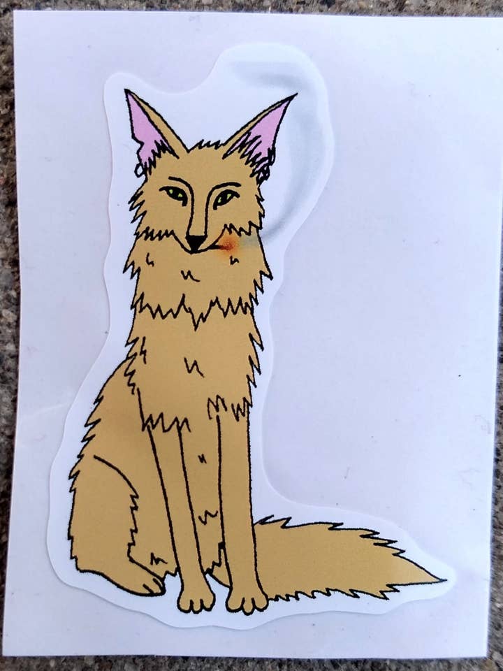 Vinilo adhesivo cortado beso coyote ahumado para venta al por mayor de Zeppy Stardust Studios