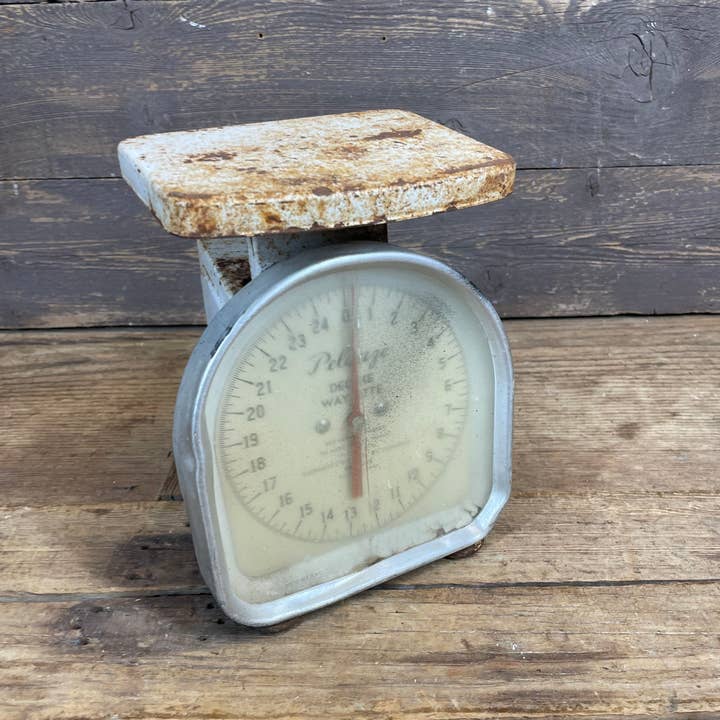 My Amigos Imports - Wholesale Decorative Tabletop Object - Vintage Small Metal Scale-ER-Farmhouse-7x7x9 inches-Old-#2