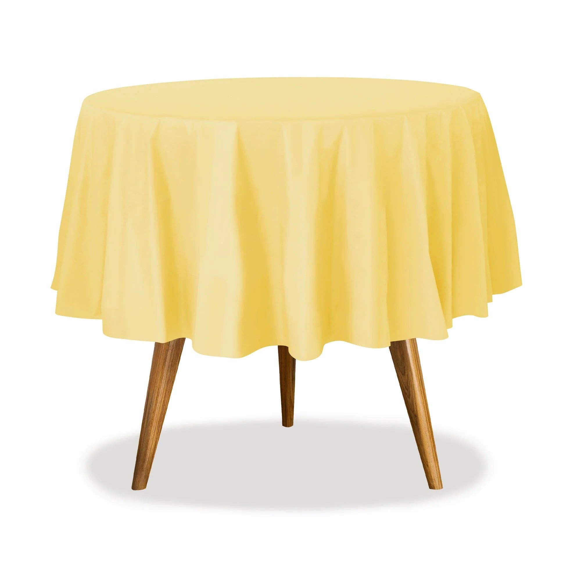 EcoQuality - Wholesale Tablecloth - 84" Round Tablecover – Stylish Disposable in Vibrant Colors5