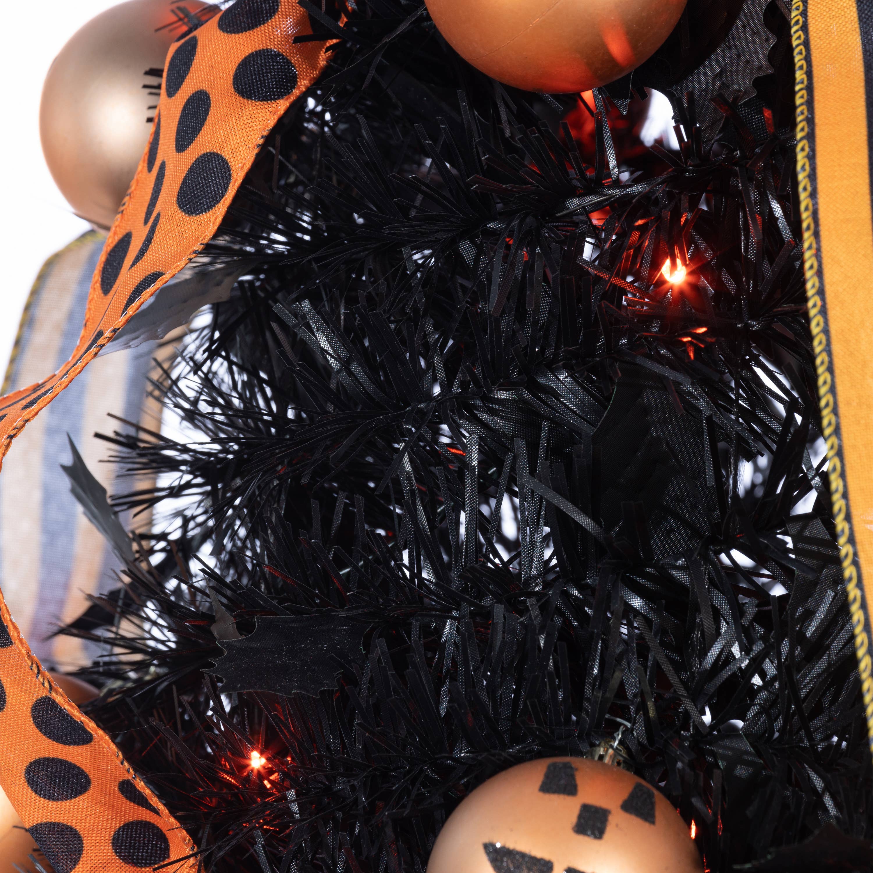 The Gerson Companies - Wholesale Artificial Christmas Tree - Gerson Our spooky 6 Foot Black Pop Up Pre Lit Halloween Tree2