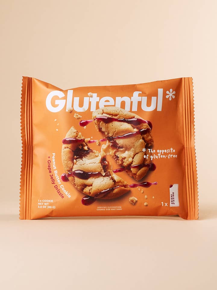 Peanut Butter Cookie with Drizzle Packet for wholesale by Glutenful