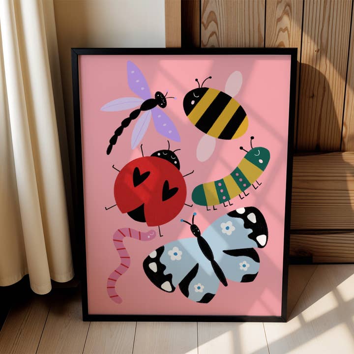 Emmy James Studio – wholesale Art print – Colourful Bug Art Print2