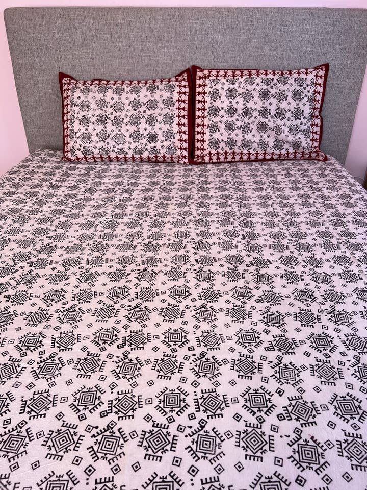 Draps naturels Jobat Print pour la vente par MSK Handicrafts