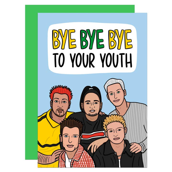 NSYNC Ungdoms Fødselsdag A6-kort for engroshandel hos TeePee Creations