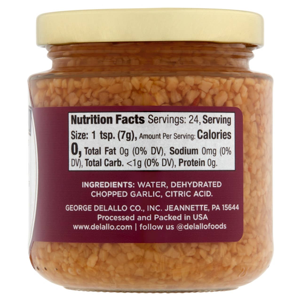 Delallo - Wholesale Dried Spice Mix - Minced Garlic (In Water) (6 oz.)1