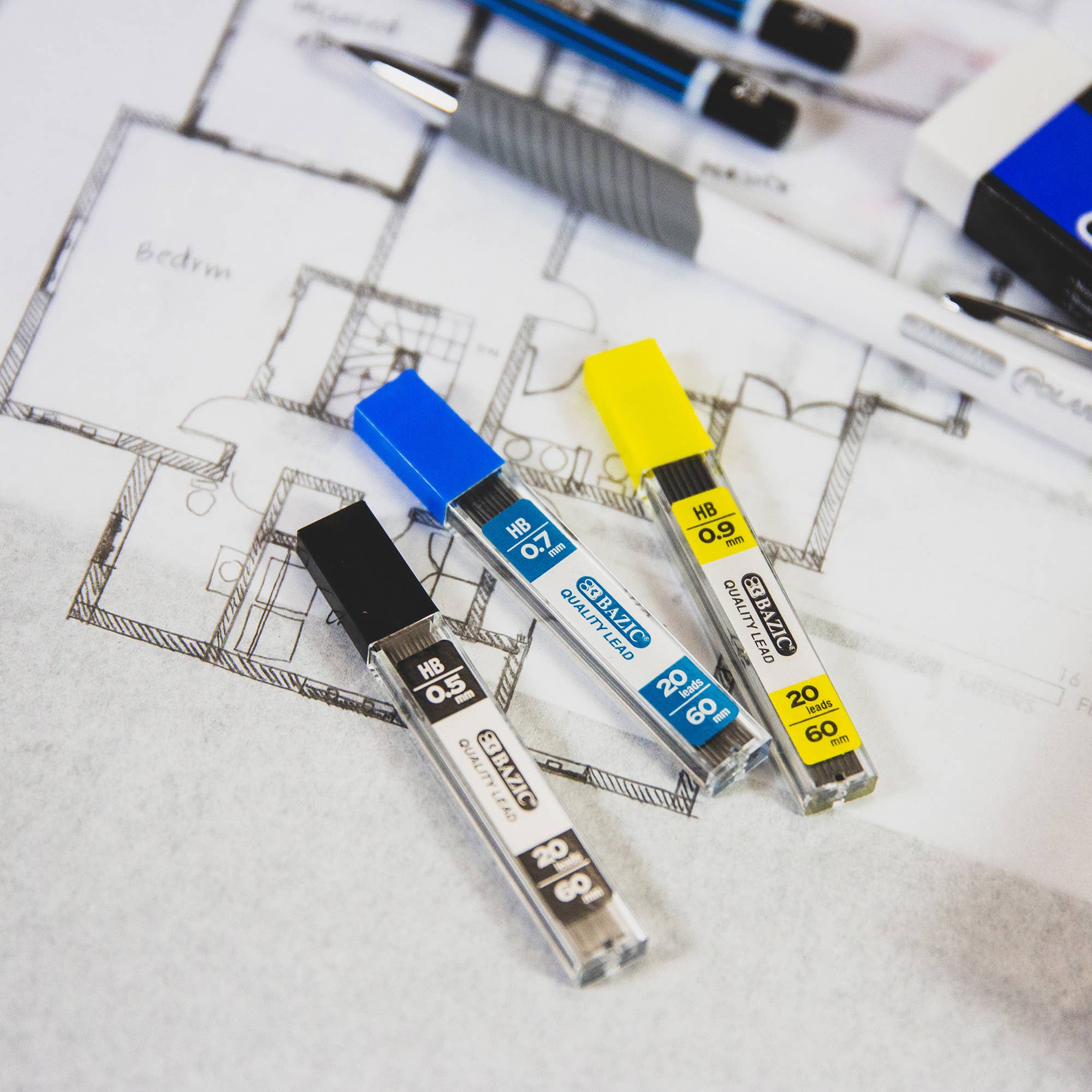 BAZIC Products - Wholesale Pencil - Mechanical Pencil Lead 0.5mm 20 Ct. (8/Pack)2