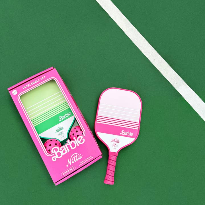 Nettie Pickleball Co. - Wholesale Sporting Accessories - Barbieâ„¢ x Nettie Two-Pack Pickleball Set