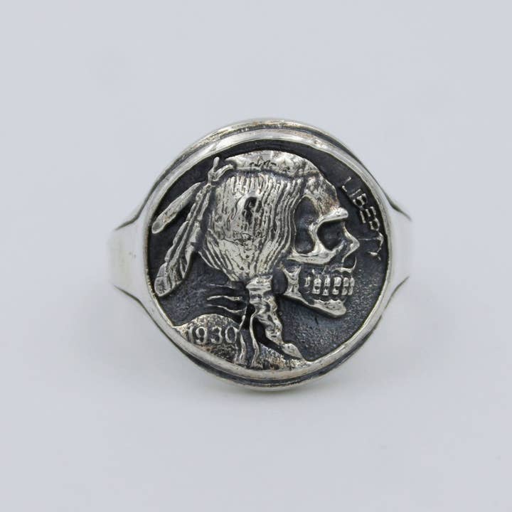 Bague Crâne en Argent Sterling, Bijoux Crâne en Argent 925 pour la vente par Silvex Jewelry