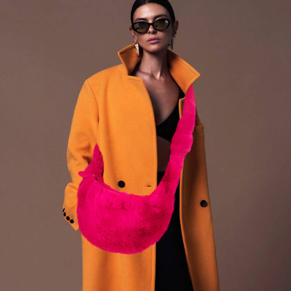 Sensibling Corp. - Wholesale Crossbody Bag - Women's - Faux Fur Fuzzy Plush Crossbody Bag2