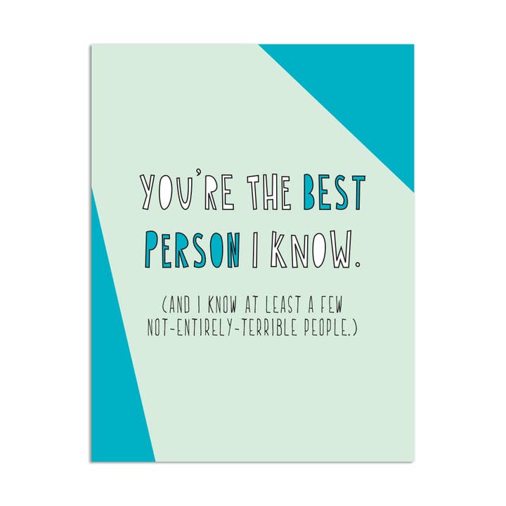 418 - Du er den bedste person, jeg kender - A2-kort for engroshandel hos Near Modern Disaster