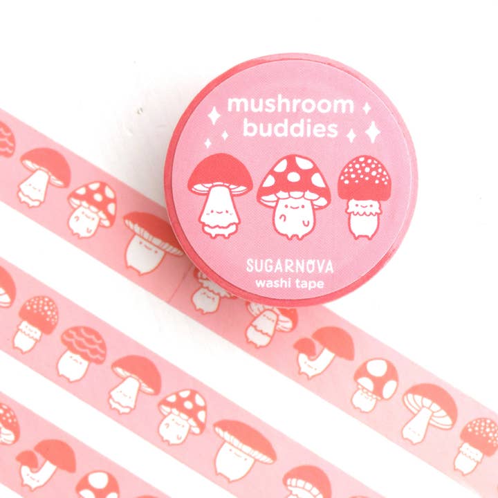 Mushroom Buddies Washi Tape for wholesale by Sugarnova