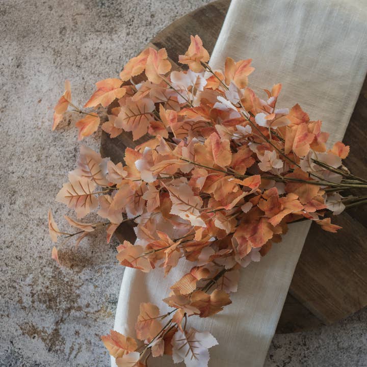 35" APRICOT MAPLE LEAVES BUSH for wholesale by Ragon House