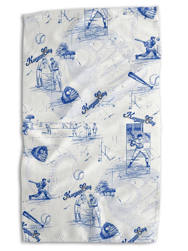 KC Baseball Plaid 18x30 Work-harder Double-Sided Towel for wholesale by Absorb-Lumen