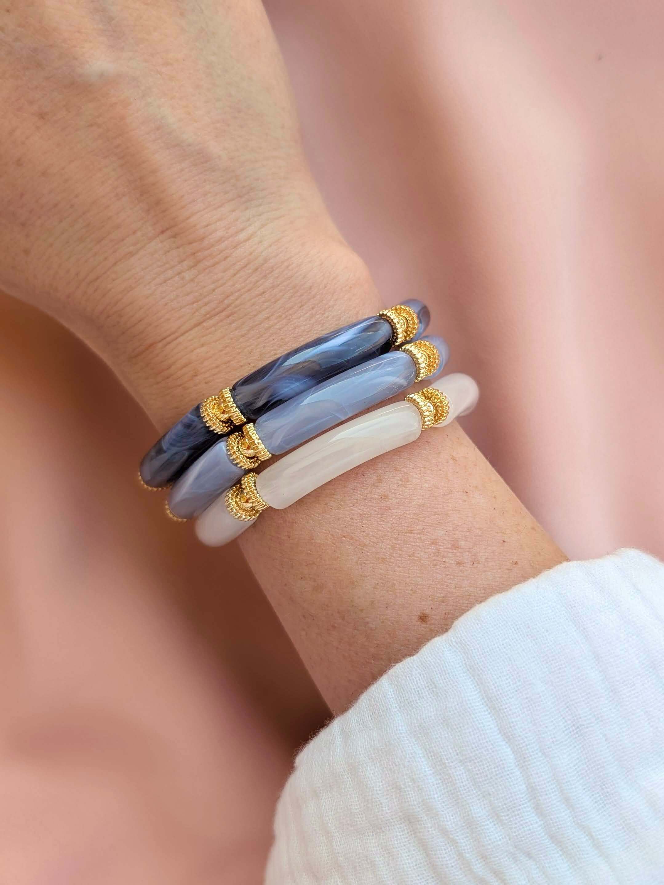 L'Atelier d'Artémis - Venta al por mayor Pulsera de cuentas - Pulsera elástica SALMA12