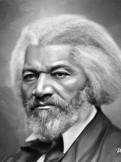 Frederick Douglass Digital Oil Painting for wholesale by Wayne Flint Digital Portraits